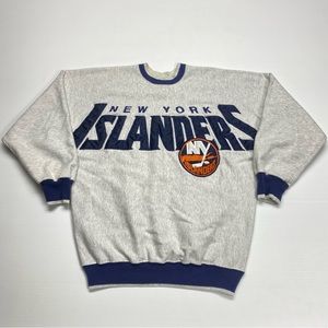 Vintage New York Islanders Legends Athletic Full Chest Spellout Crewneck Sz M
